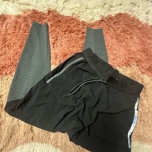 Nike Black and Gray Leggings